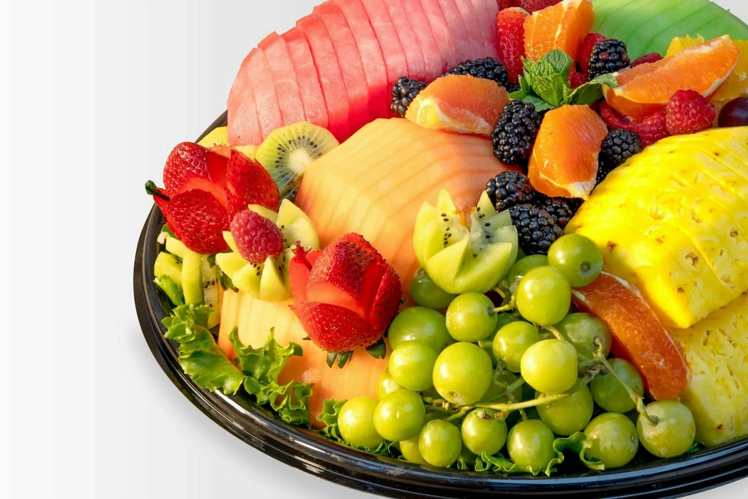 Seasonal fruit platter available at Gelson's