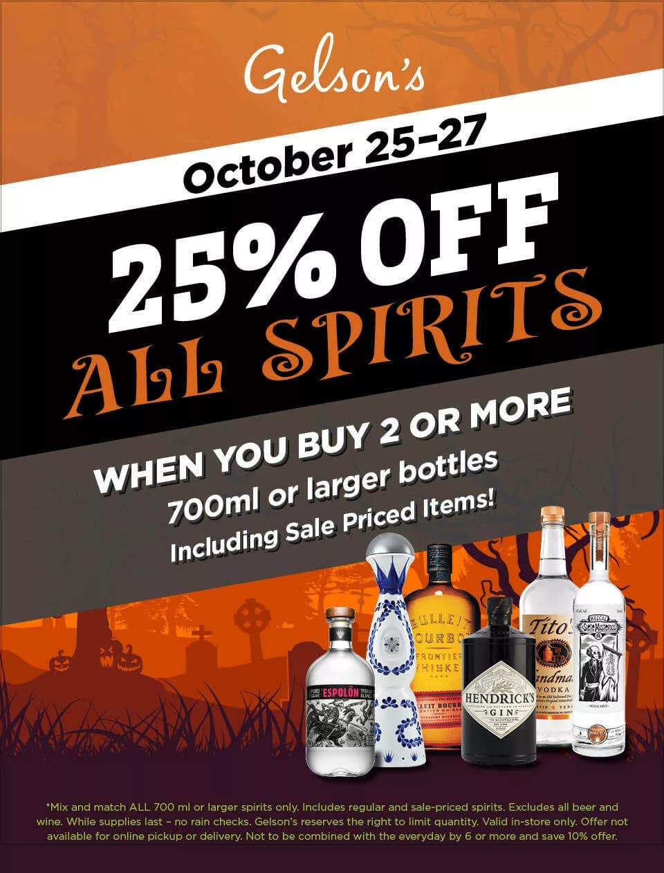 spirits sale