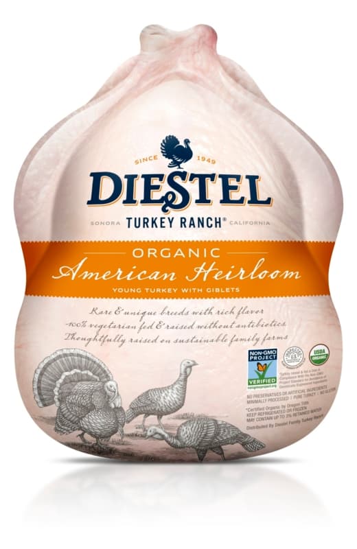 Diestel Organic Heirloom Turkey White Background