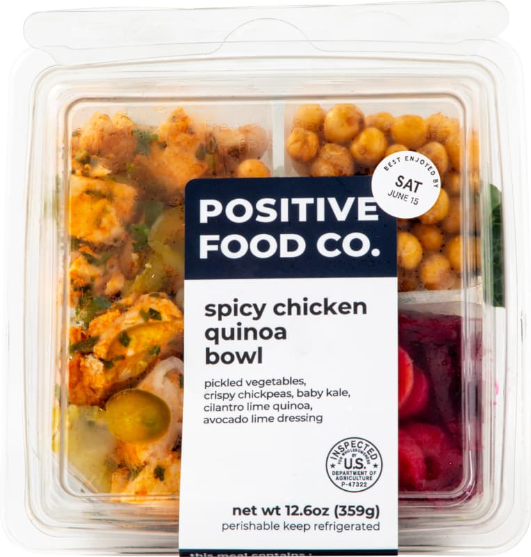 Spicy Chicken Qunoa Bowl Positive Food Co