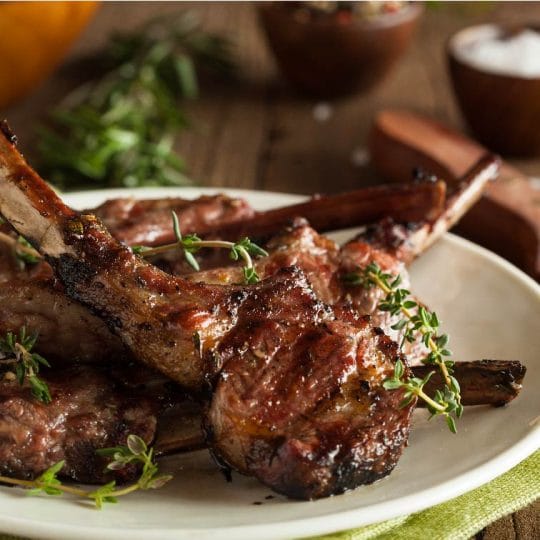 Lamb Chops with Rosemary Blueberry Sauce Gelson's