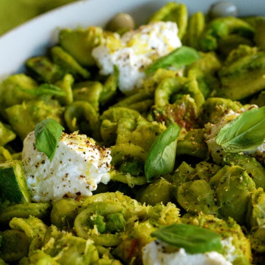 Grilled Zucchini & Ricotta Pasta